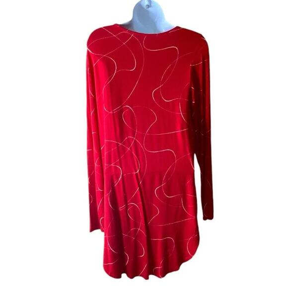 APT 9 Essentials T-Shirt Womens M Abstract Line Art Long Sleeve Casual Pullover - Picture 4 of 5